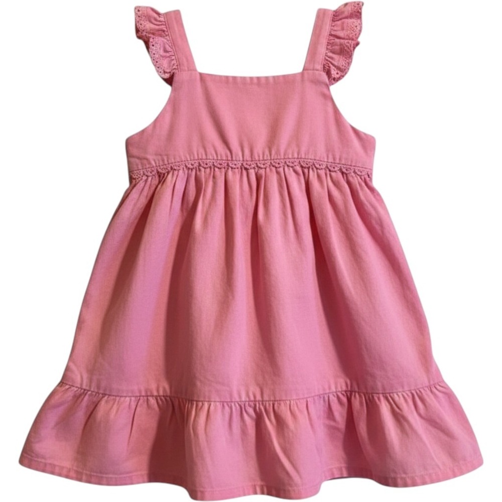 Baby B'gosh Girls Pink Tiered Sleeveless Dress 9M Corduroy